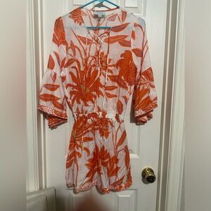 Womean TAJ short dress beading and embroidered trim